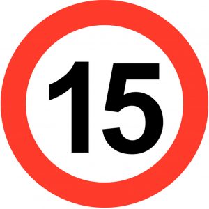 15 Mph Speed Limit Sign