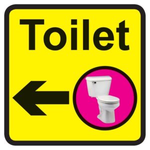 Toilet Left Dementia Sign