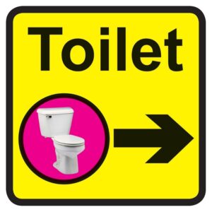 Toilet Dementia Sign Arrow Right