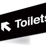 Toilet Arrow Sign
