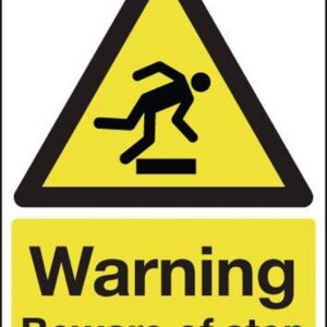 beware step sign