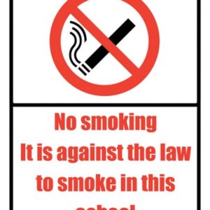 no smoking its against the law sign