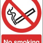 rigid no smoking sign