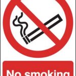 rigid no smoking sign