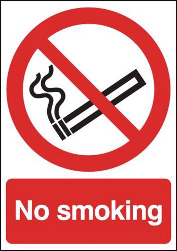 rigid no smoking sign rigid no smoking sign