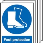 wear foot protection sign