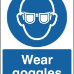 wear goggles sign