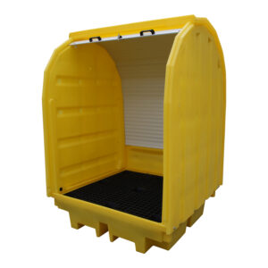 covered drum storage spill containment pallets