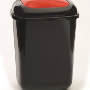 bin with red lid