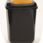 bin with yellow lid