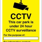 cctv car park surveillance sign