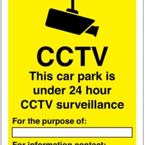 cctv car park surveillance sign