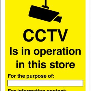 CCTV in this store sign