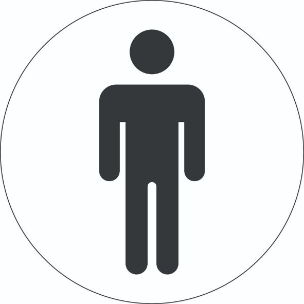 male washroom sign