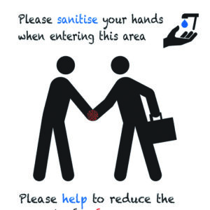 please use hand sanitiser sign