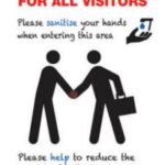 sanitise hands sign