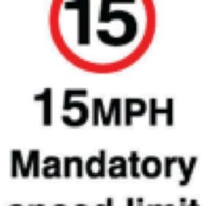 A4 15 Mph Speed Limit Sign | Rigid Signs | Morsafe Supplies UK