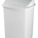 small white swing bin