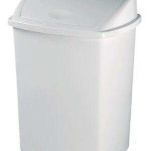small white swing bin