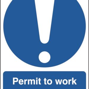 permit to work to be obtained sign