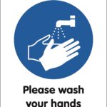 wash your hands thoroughly sign