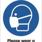 please wear a face mask sign