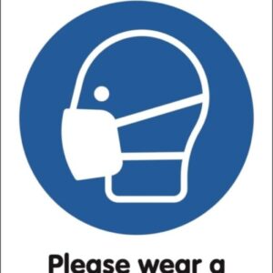 please wear a face mask sign