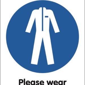 please wear protective clothing sign