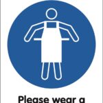 please wear a protective apron sign