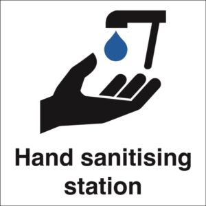 hand sanitising station sign