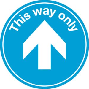 this way only floor sign