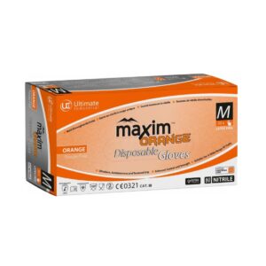 orange nitrile disposable gloves