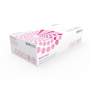 disposable pink gloves