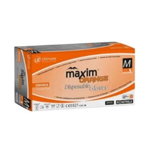 orange nitrile disposable gloves