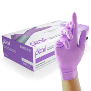 Violet Nitrile Disposable Gloves - Powder Free - Box 100