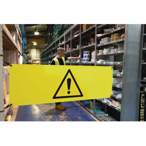 General Hazard Banner Barrier with Bungee General Hazard Barrier