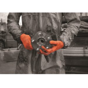 Orange Heavy Duty Nitrile Gloves - Disposable - Powder Free - Box 100 (S/M) Box 90 (L/XL) - Image 3