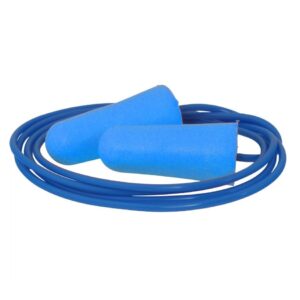 Metal Detectable Disposable Foam Ear Plugs - Corded - 38 SNR - Image 1