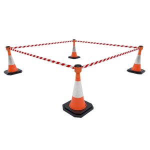 Skipper 36m Retractable Standard Cone Barrier Kit - Choice of Colours