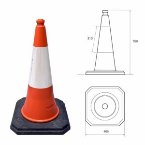 Skipper 36m Retractable Standard Cone Barrier Kit - Choice of Colours - Image 3
