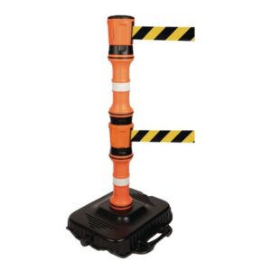 EasyExtend Retractable Barrier Double Head, Post & Base Kit - Choice of Tape