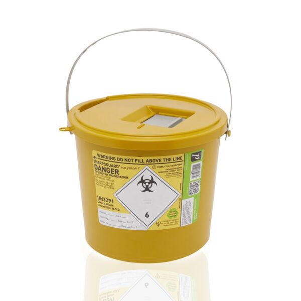 7 Litre Yellow Sharps Bin