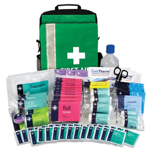 First Response Kit in Green Rucksack