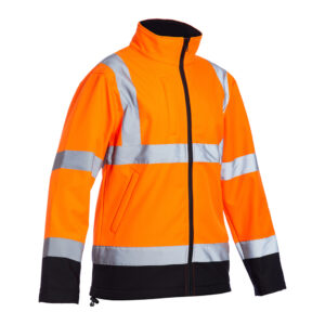 Orange High Visibility Softshell Jacket - Image 3