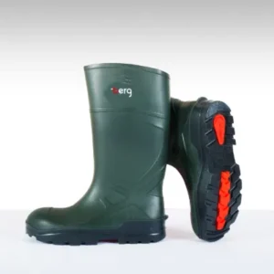 Berg Lightweight PU Safety Wellington, Green, Sizes 4-13