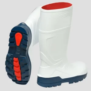 Berg Lightweight PU Safety Wellington, White, Sizes 3-13
