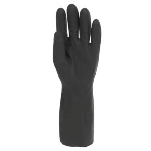 Chemical Resistant Black Rubber Gloves 33cm Sizes 7-10 144 PAIRS - Image 3