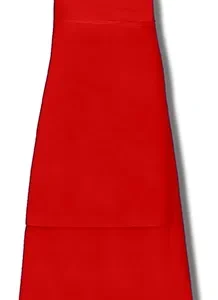Berg All Welded Double Patch Flexible PVC Apron, c/w Ties + Snaplocks, Red, 115cm