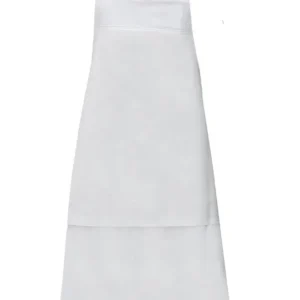 Berg All Welded Double Patch Flexible PVC Apron, c/w Ties + Snaplocks, White, 115cm