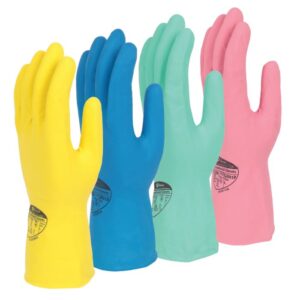 Latex Rubber Household Gloves 0.40mm - 30cm - 144 Pairs - Choice of Colour & Size